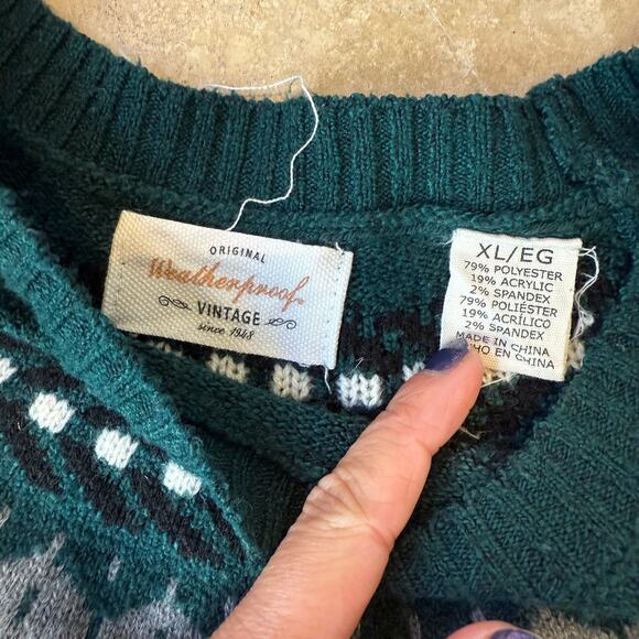 Weatherproof Vintage Fair Isle Sweater XL–Cozy Knit, Nordic Pattern Winter Cabin - Picture 3 of 7